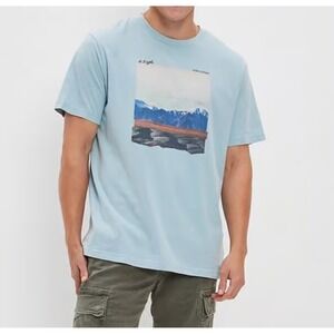 American Eagle Graphic T-Shirt Explore Outdoors Short Sleeve Tee‎ Size S